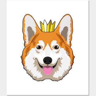 Welsh Corgi with Crown Posters and Art